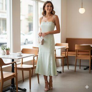 NWT keepsake RESOUND MIDI DRESS SEAFOAM